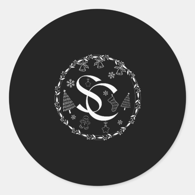 Sticker Rond Santa Claus Logo Design  (Devant)