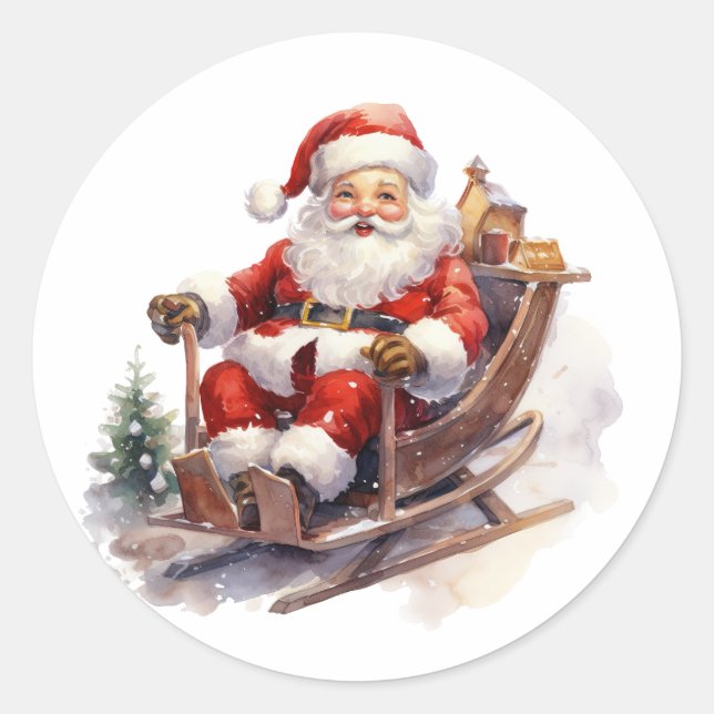 Sticker Rond Santa Clause (Devant)