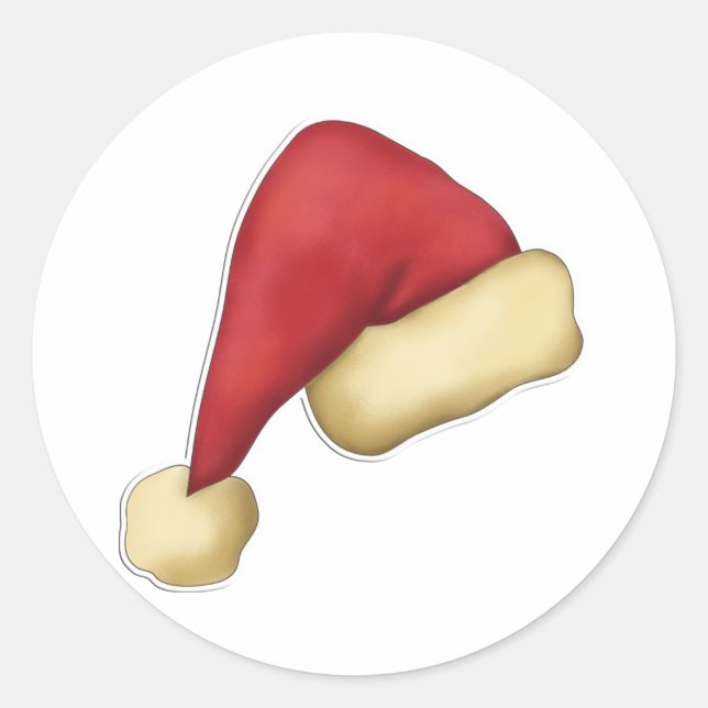 Sticker Rond Santa Hat (Devant)