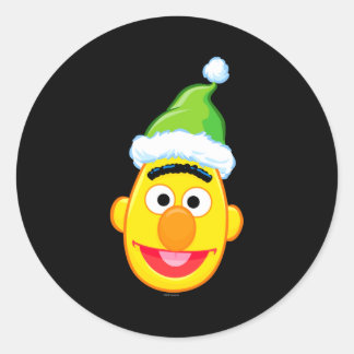 Sticker Rond Santa Hat Bert 