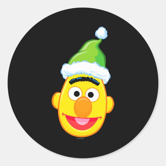 Sticker Rond Santa Hat Bert  (Devant)