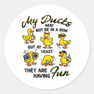 Sticker Rond Santé Mentale Anxiété Canard Mes Canards Ne Sont P