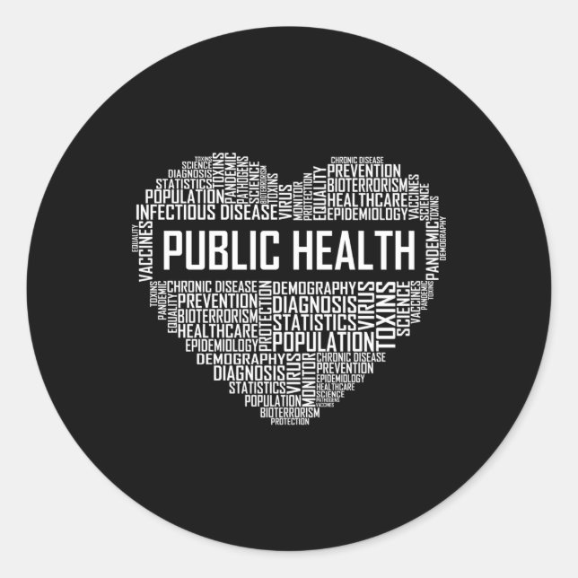 Sticker Rond Santé publique Epidémiologiste des travailleurs de (Devant)