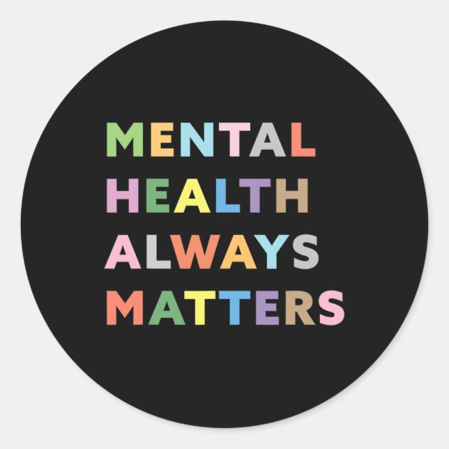 Sticker Rond Santé toujours problèmes Thérapie Académies de cou (Devant)