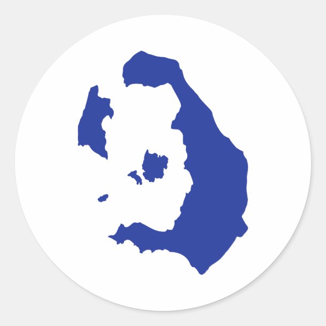 Sticker Rond Santorin (Devant)