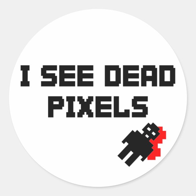 Sticker Rond Sarah Marshall Dead Pixels (Devant)