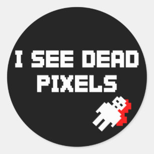 Sticker Rond Sarah Marshall Dead Pixels