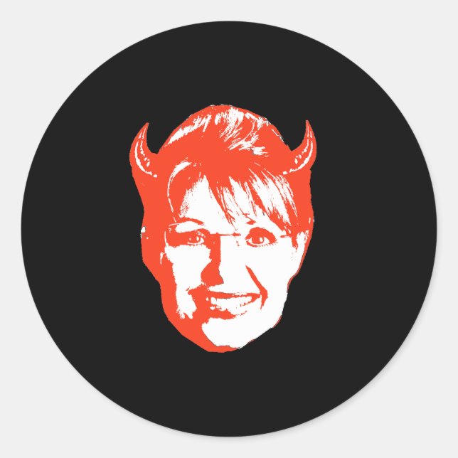 Sticker Rond Sarah Satan (Devant)