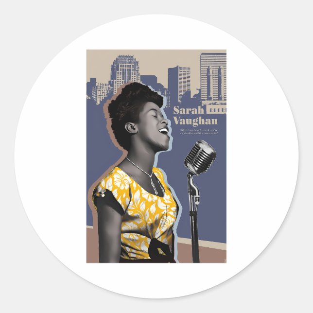 Sticker Rond Sarah Vaughan (Devant)