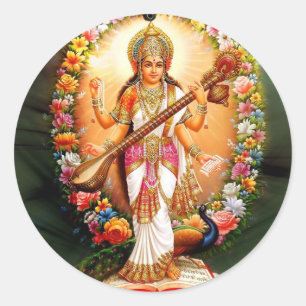 Sticker Rond Saraswati