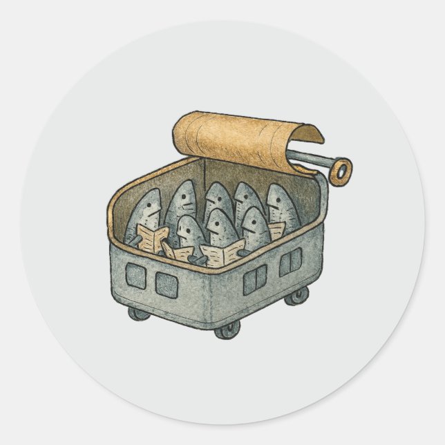 Sticker Rond Sardine Subway Ride (Devant)