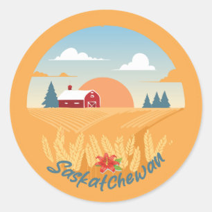Sticker Rond Saskatchewan vintage
