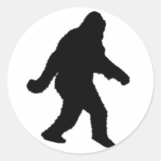 Sticker Rond Sasquatch Squatchin' Silhouette