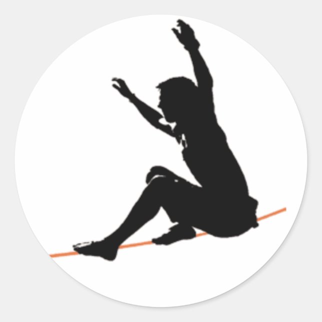 Sticker Rond s'asseoir sur la ligne (Devant)