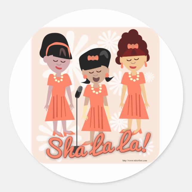 Sticker Rond Sassy Sixties Girl Group (Devant)