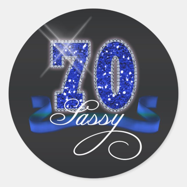 Sticker Rond Sassy Soixante-Dix Étincelle ID191 (Devant)