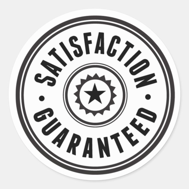 Sticker Rond Satisfaction garantie (Devant)