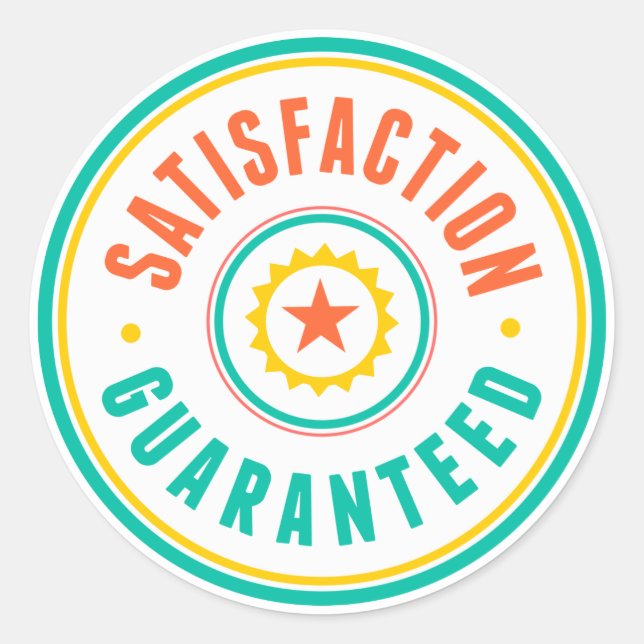 Sticker Rond Satisfaction garantie (Devant)