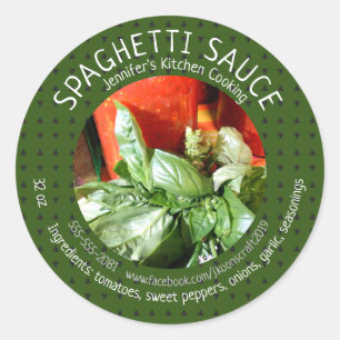 Sticker Rond Sauce spaghetti maison personnalisée