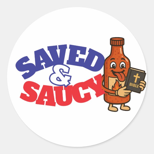 Sticker Rond Saucy & Saucy (Devant)