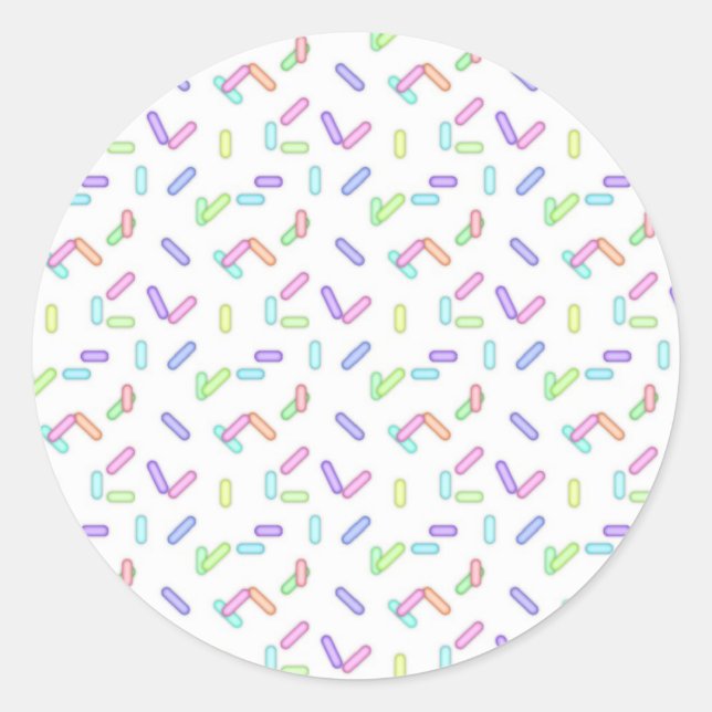 Sticker Rond Saupoudrer motif doux collant rond (Devant)
