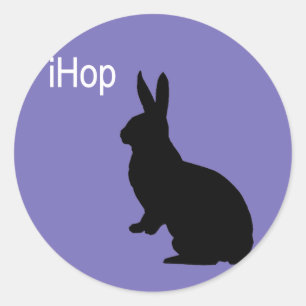 Sticker Rond Sauter Bunny Pâques