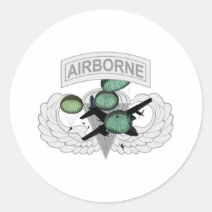Sticker Rond Sauts en vol avec ailes