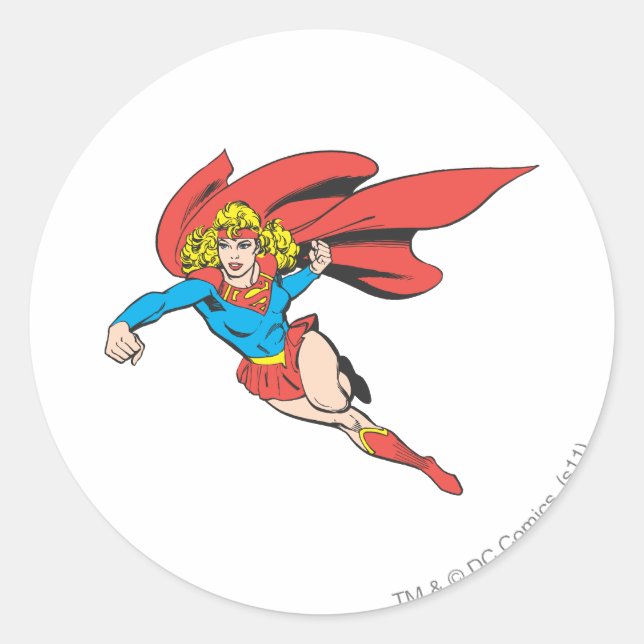 Sticker Rond Sauts et poinçons de Supergirl (Devant)
