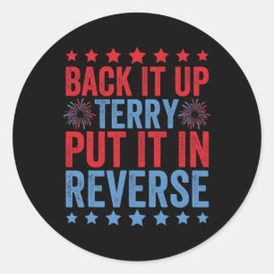 Sticker Rond Sauvegarde Terry Placez-Le Dans Feu Inverse 4e