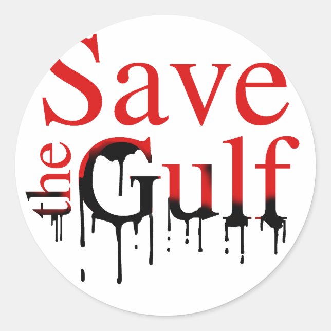 STICKER ROND SAUVER LE GOLFE (Devant)