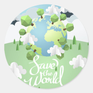 Sticker Rond sauver le monde