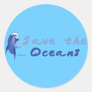 STICKER ROND SAUVER LES OCÉANS