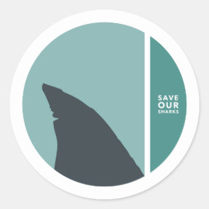 Sticker Rond sauver nos cercles de requins