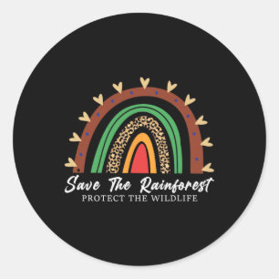 Sticker Rond Sauvez La Forêt Arrienne Protégez Le Milieu Nature