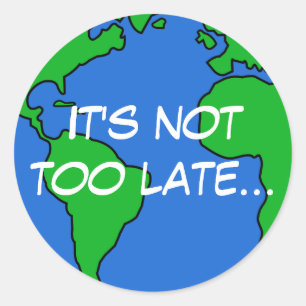 Sticker Rond Sauvez la planète