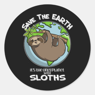 Sticker Rond Sauvez la Terre C'est la seule planète avec des fe