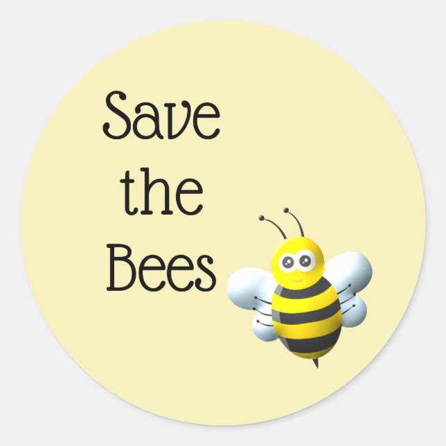 Sticker Rond Sauvez les abeilles (Devant)
