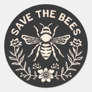 Sticker Rond Sauvez les abeilles