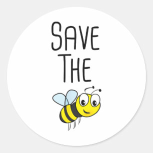 Sticker Rond Sauvez les abeilles - Protection De l'environnemen