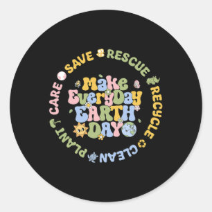 Sticker Rond Sauvez les abeilles Secourir les animaux Recycle C