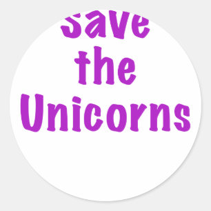 Sticker Rond Sauvez les licornes