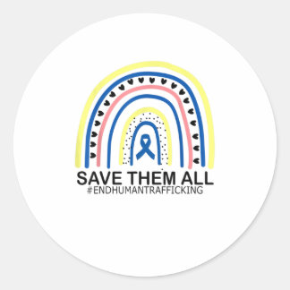 Sticker Rond Sauvez-les tous mettre fin à la traite des êtres h