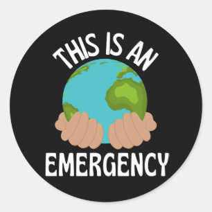 Sticker Rond Sauvez notre planète Extinction Rebellion Climate