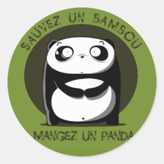 Sticker Rond Sauvez un bambou