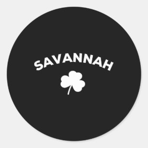 Sticker Rond Savannah Jour de la Saint Patrick Géorgie Ville 20