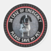 SAVE MY PET Safety Alert Custom Photo Modern 