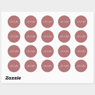 Sticker Rond Save the Date Wedding Date Envelope Seals