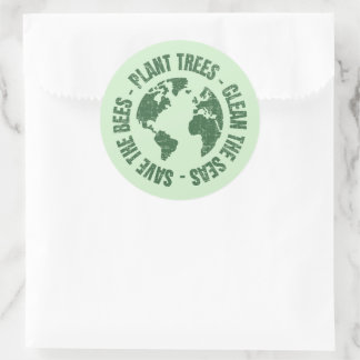 Sticker Rond Save The Planet