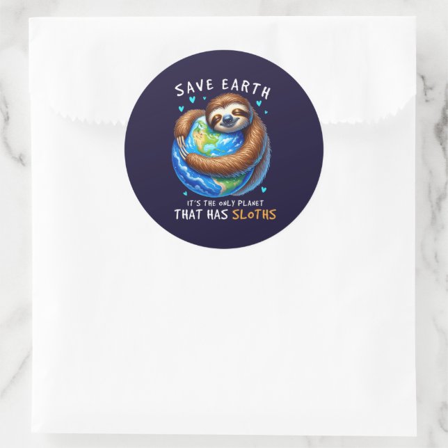 Sticker Rond Save The Planet (Sac)