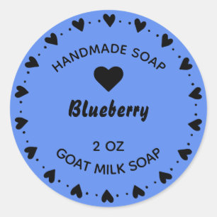 Sticker Rond Savon Artisanal Rustique Campagne Couronne de Coeu
